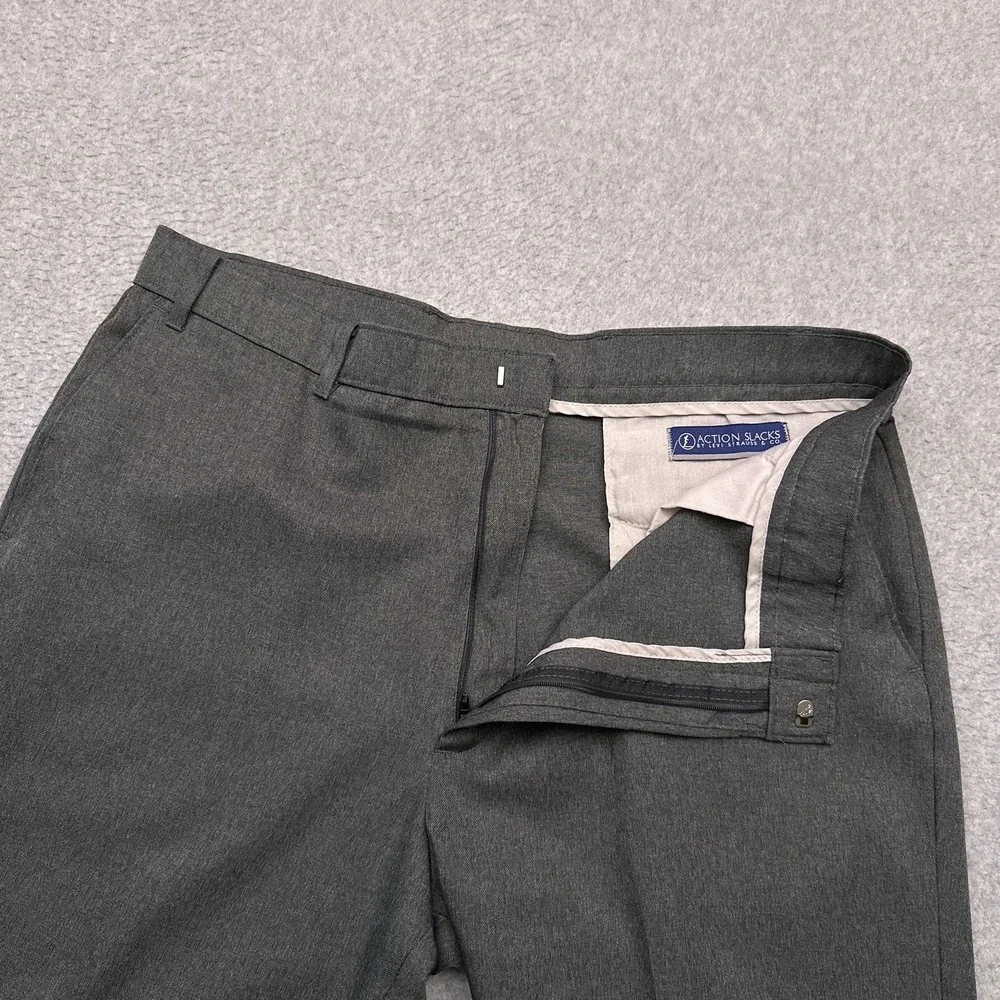 Vintage 90's‎ Levi's Action Slacks Men's 36x29 Gray Dress Pants Preppy Straight